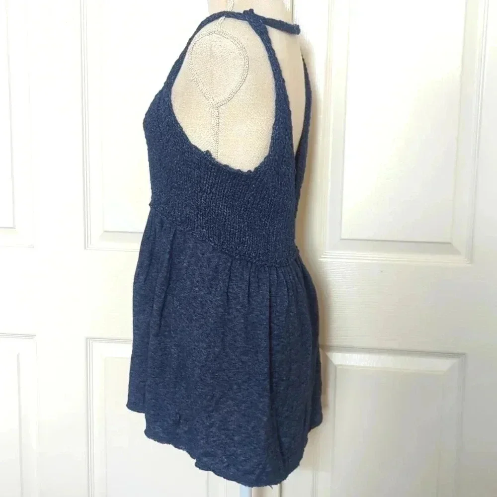 Free People Marled Knit Sweater Halter Top Tunic - Picture 7 of 10